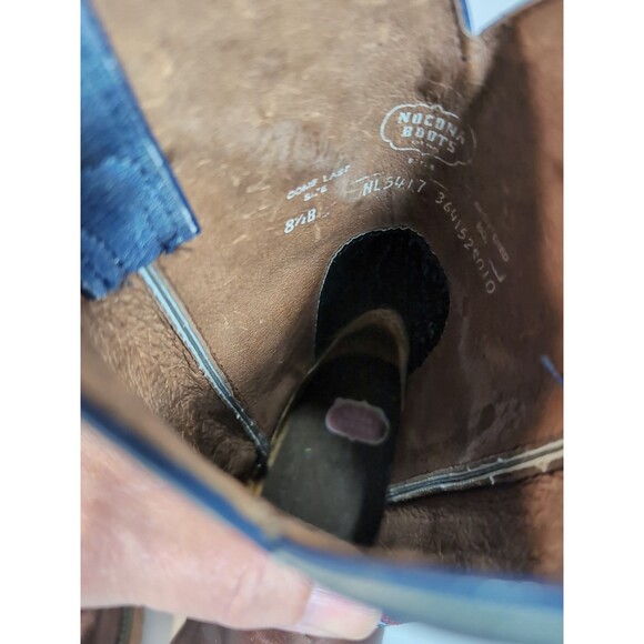 Nocona Women's Hero Nadia Blue Square Toe Western Cowboy Boots Size 8.5 B - Picture 6 of 13